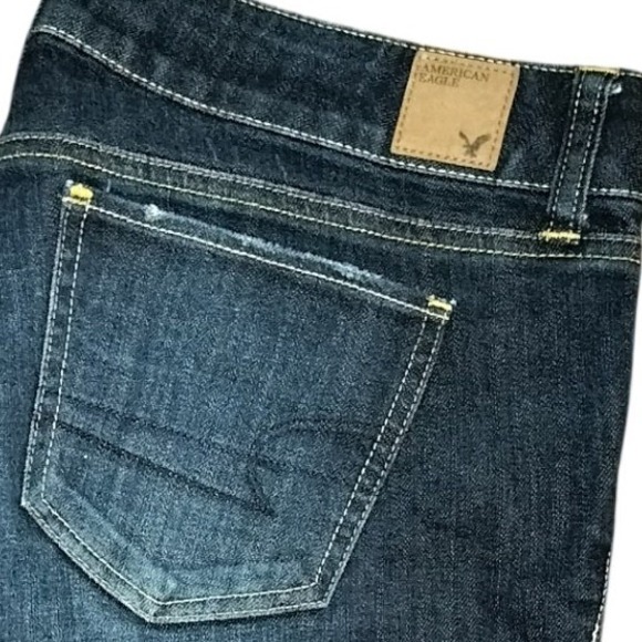 American Eagle Outfitters Straight Dark Wash Mid Rise Women's 14 Bootcut Denim - Picture 2 of 9